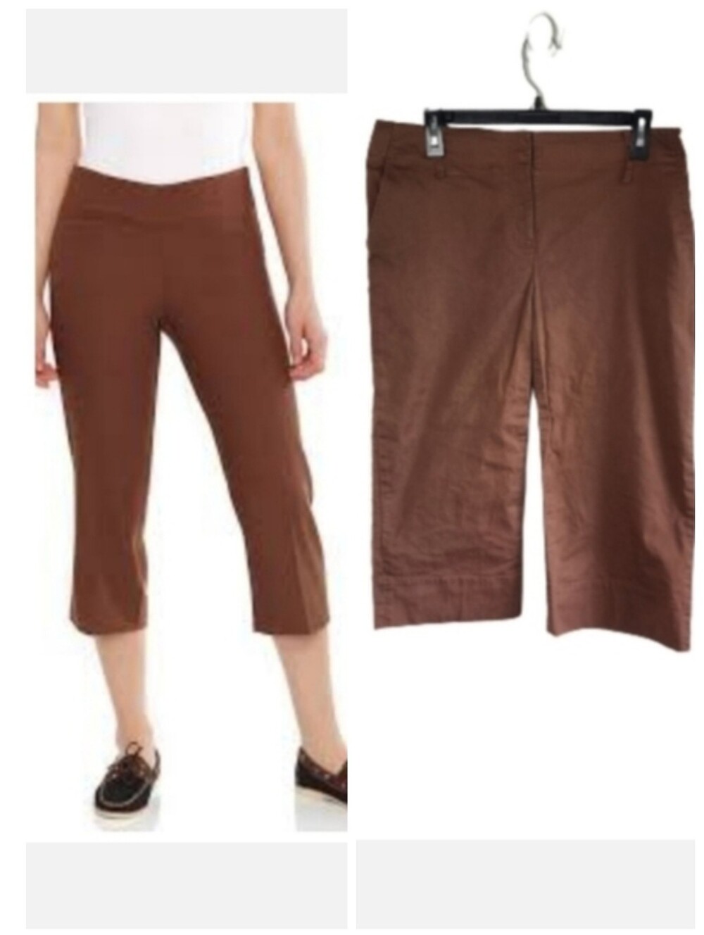 Apostrophe women's brown khaki chino capri pants Women's size 10